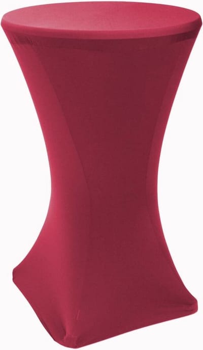 Hoes voor statafels rood gemaakt van stretch tot 120 cm hoogte en Ø 80 cm Tafelhoes