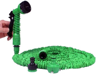 Uittrekbare Tuinslang - Flexibele Waterslang - Tuin Besproeien - Kreukvrij en Lichtgewicht - 30 meter - Groen