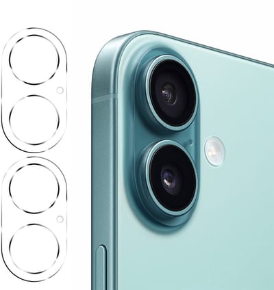 Camera lens Protector 2x Geschikt voor: iPhone 17 - screen protector - glas - bescherm je camera - beschermglas - Transparant