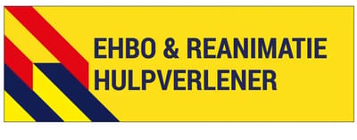 EHBO & reanimatie hulpverlener autosticker binnenzijde raam | 21 x 7 cm