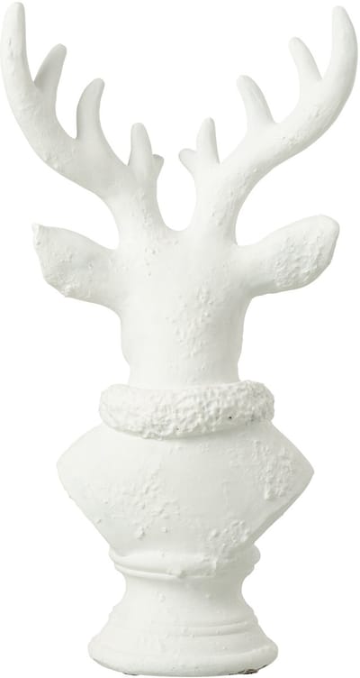 J-Line decoratie Hert - polyresin - wit - small