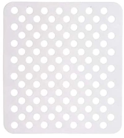 Hauskraft - Gootsteenmat - Rechthoekig - Spoelbakmat - Spoelbakmat - Spoelbak Beschermer - 31x26 cm - Wit