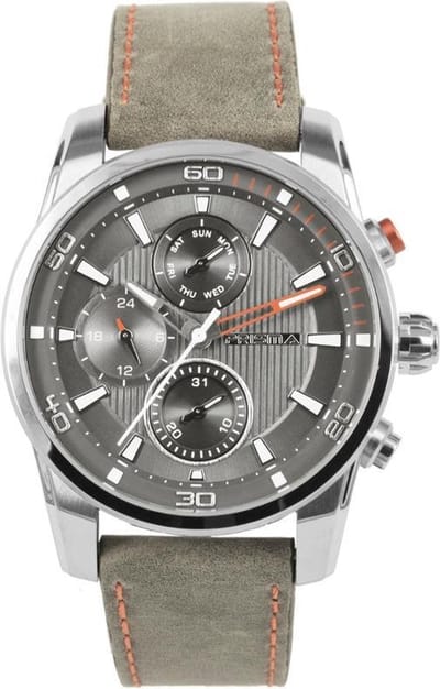 Prisma Horloge P.1591 Heren Edelstaal Multi-functie Grijs