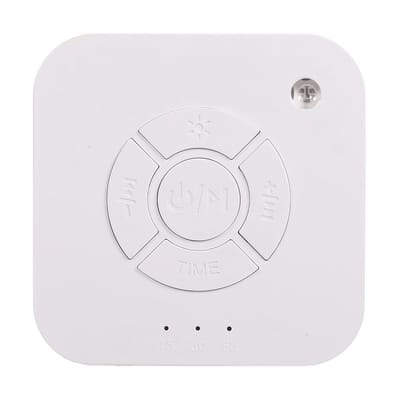 Peysaitr - Witte ruis slaapmachine - 9 geluiden - Witte Ruis Muziekdoosje - draagbaar & oplaadbaar - timerfunctie - baby, volwassenen & ouderen - wit - 8x8x3.3 cm - 1 stuk