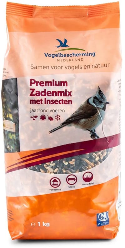 Premium zadenmix met insecten 1kg