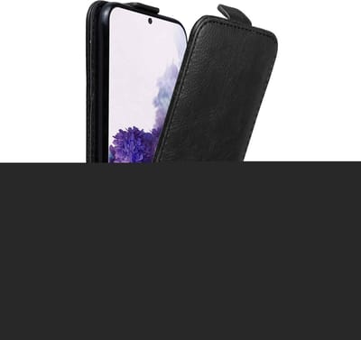 Cadorabo Hoesje geschikt voor Samsung Galaxy S20 in ZWARTE NACHT - Beschermhoes in flip design Case Cover met magnetische sluiting