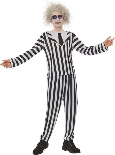 RUBIES FRANCE - Gestreept Beetlejuice kostuum voor volwassenen - Large