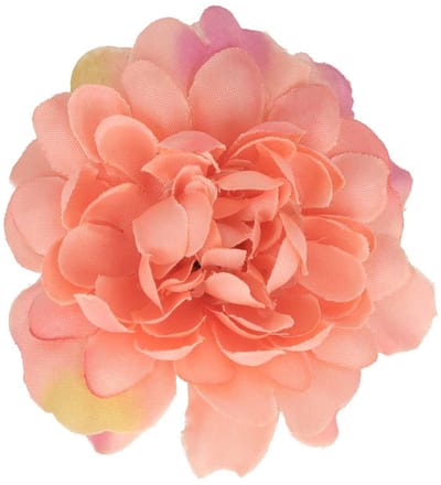Haarsoires Haarspeld Duckklem 5cm – Haarbloem – Geel Perzik Roze - Sterke Haarclip voor Styling & Dagelijks Gebruik - Hair Clip - Decoratieve Haaraccessoire