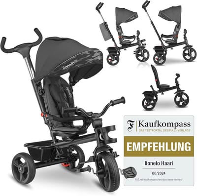 Kinderdriewieler 4-in-1 met Draaibare Zitting en Verstelbaar Oudergedeelte - Voor Kinderen van 1,5 tot 5 Jaar
