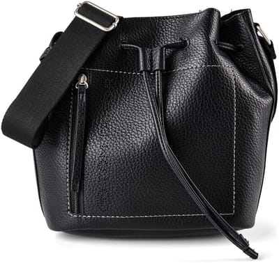 TOM TAILOR schoudertas Analisa Bucket Bag Black zwart