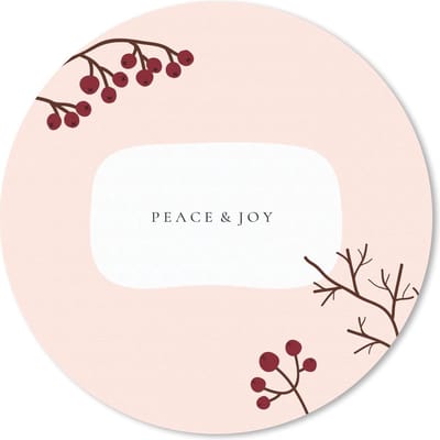 Muismat rond 20x20 cm - Mousepad Quote - Bessen - Takken - Ronde muismatten - Kerst - Cadeau - Kerstcadeau voor mannen en voor vrouwen