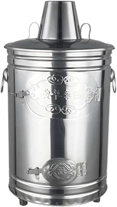 Metalen Brandvat - Vuurkorf Tuinafval - Afval Verbranden - Roestvrij Staal - 31x31x57 cm - Zilver