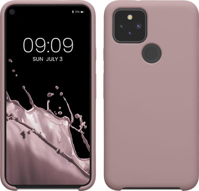 kwmobile telefoonhoesje geschikt voor Google Pixel 5 - Hoesje met siliconen coating - Smartphone case in licht oudroze