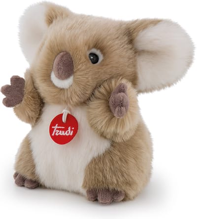 Trudi - Fluffies Knuffel Koala 24 cm - Handgemaakt in Italie - Extra zacht pluche - Knuffeldier voor jongens en meisjes - Lichtbruin - 18x24x16 cm maat S
