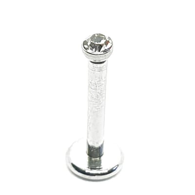 Zilver Met Steentje - Tragus / Labret Piercing