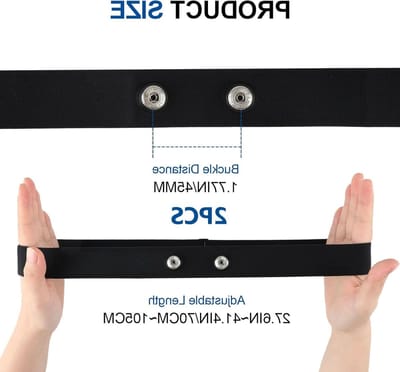 Verstelbare Hartslagband 2-Pack (70cm tot 105cm) voor Hartslagsensor, Bluetooth en Ant+ Compatibiliteit, Geschikt voor Sporthorloges en Fitnessapparatuur