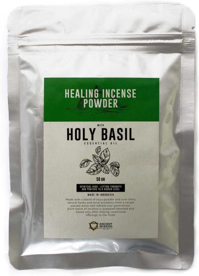 Helende Wierookpoeder - Heilige Basilicum - 50 Gram - Wierook Poeder