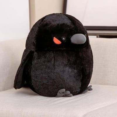 35 /40cm Mooie Simuleer Mus & Kraai Pluche Speelgoed Gevulde Zachte Ronde Vogel Kussen Bank Kussen Poppen Leuk Verjaardagscadeau Voor Baby 35cm