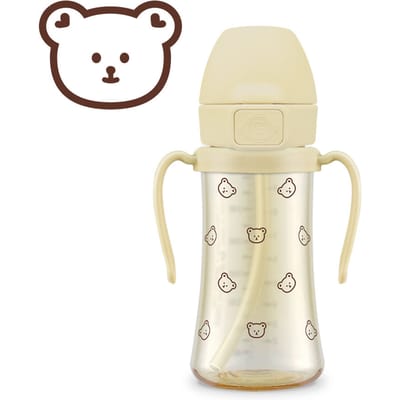 Grosmimi PPSU Zwaar Bekertje met Rietje (300 ml) Butter beige