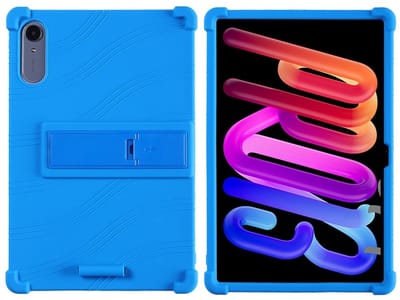 Coverup Tablethoes geschikt voor Lenovo Idea Tab Pro Gen 2 Hoesje - Siliconen Back Cover met Kickstand - Blauw
