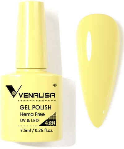 Venalisa UV Gellak Geel - 7.5 ml - Pastel Gele Gellak - Gellak Licht Geel - Gellak Butter Yellow - Gellak Pastel - Gellak Geel - Pastel Gellak - Gellak Yellow - Gellak Pastel Kleuren - Gellak Kleuren - Venalisa Gellak - Gellak Nagellak