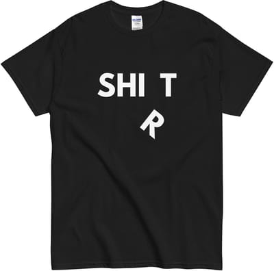 Tshirt met Minimalistisch Tekstprint - Casual Grappig Shirt voor Mannen en Vrouwen - Zwart - S