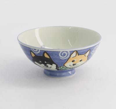 Tokyo Design Studio – Kawaii – Rijstkom – Shiba Hond – Blauw – 14.5×6.5cm 500ml