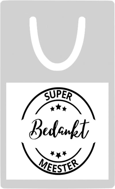 Hacebo® - Super bedankt meester metalen boekenlegger- Meester - een meester - school - verjaardagscadeau - afscheidscadeau - kado - gift Bladwijzer boekenleggers - 7.6 cm x 5cm