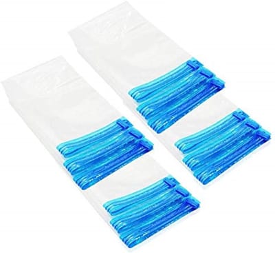 Famanu – 12 stks Vacuüm Opbergzakken voor Reizen Handrol Vacuüm Opbergtas Vacuüm Compressiezak voor Kleding - Bagage en Koffer - Geen Pomp Nodig