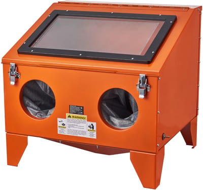 Zandstraalcabine - Zandstraalmachine Tafelmodel - Capaciteit 151 l - Werkdruk 40–120 PSI - Stalen Behuizing - Met Straalpistool - Vier Keramische Spuitmonden - Draagbaar Ontwerp