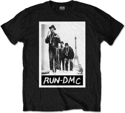 Run DMC - Paris Photo Heren T-shirt - S - Zwart
