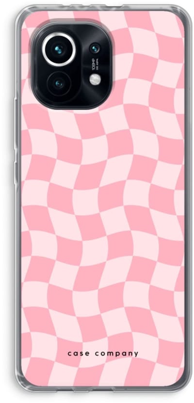 Case Company® - Hoesje geschikt voor Xiaomi Mi 11 hoesje - Grid Roos - Soft Cover Telefoonhoesje - Bescherming aan alle Kanten en Schermrand