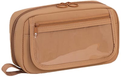 Dailygoods- Etui grote capaciteit - Draagbaar - Multifunctionele tas - Oxford-stof - 21 x 12 x 7 cm - Versterkt ontwerp - Pennenzak