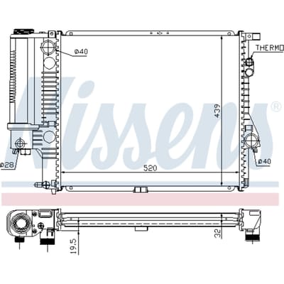 Radiator, motorkoeling NISSENS 60607