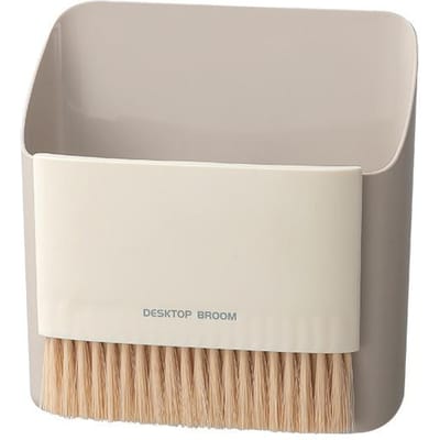 Kleine Bezem en Prullenbak Set, Desktop Mini Kleine Reinigingsborstel Opbergset Bezem en Stofblik Set