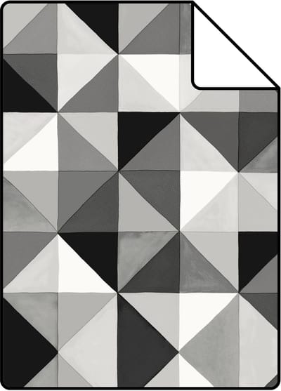 Proefstaal Origin Wallcoverings behang kubisme zwart en wit - 26,5 x 21 cm - 346913-S