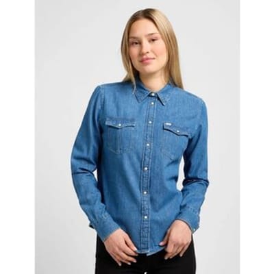 Overhemd Lee L45SKXLR-WASHED BLUE