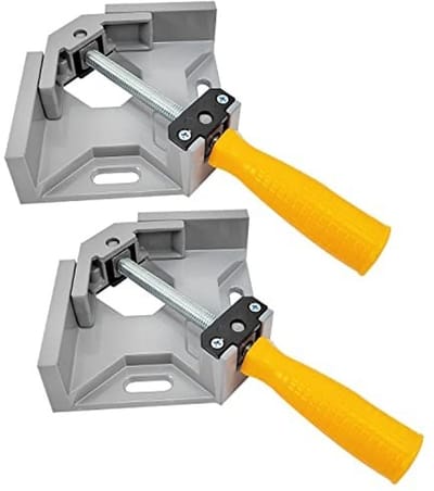 MTTproducts- Hoekklem 90° - Aluminiumlegering - Verstelbare Zwenkbek - Enkele Handgreep - 2 Stuks - Ideaal voor Houtbewerking - Klem