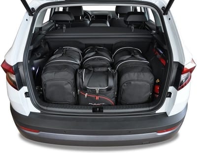 SKODA KAROQ 2017+ 4-delig Reistassen Op Maat Auto Interieur Kofferbak Organizer Accessoires