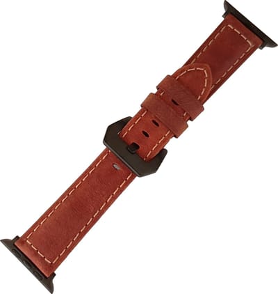 Fungus - Smartwatch bandje - Geschikt voor Apple Watch 38 / 40 / 41 mm - Series 1 2 3 4 5 6 7 8 9 SE iWatch - PU leer - Stiksel - Rood