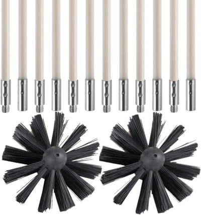 Droger Vent Borstel - Pluisverwijderaar Kit - Droger Reiniging - Flexibele Staven - 36 Voeten Lengte