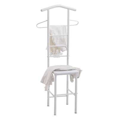 Kledingrek JIVO in wit/wit met metalen frame