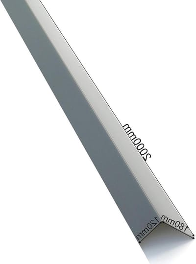 Aluminium hoekplaat, aluminium randplaat, hoek, 90 graden, aluminium L-hoek, 180 mm x 120 mm, in grijs antraciet RAL 7016, gevels, bekleding, wandafdichting, muurafdekking (180 mm x 120 mm x 2.000 mm)