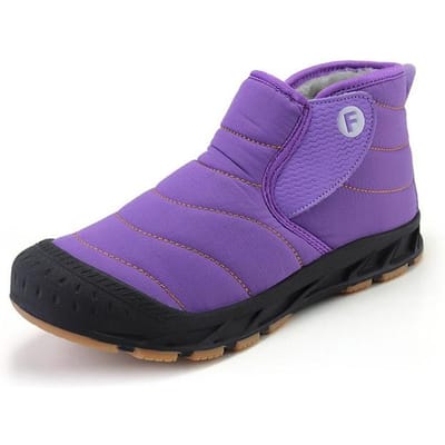 Winter Heren Sneeuwschoenen Warm Bont Grote Maat 29 -47 Unisex Enkellaarzen Lang Pluche Buiten Heren Sneakers Waterdicht Heren Casual Schoenen 43 paars