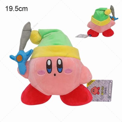 Spel Ster Kirby Zwaard Kirby Pluche Speelgoed Hoge Kwaliteit Cartoon Gevuld Pluche Pop Geweldig Kerst Verjaardagscadeau Voor Kinderen yellow