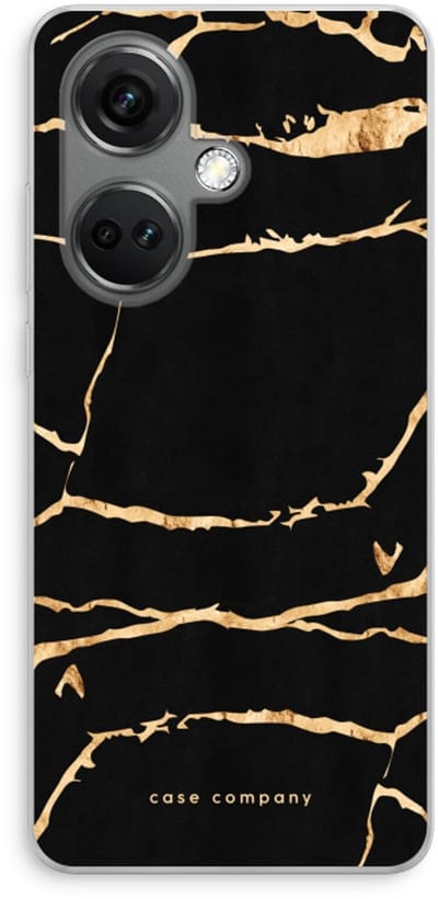 Case Company® - Hoesje geschikt voor OnePlus Nord CE 3 hoesje - Gouden marmer - Soft Cover Telefoonhoesje - Bescherming aan alle Kanten en Schermrand