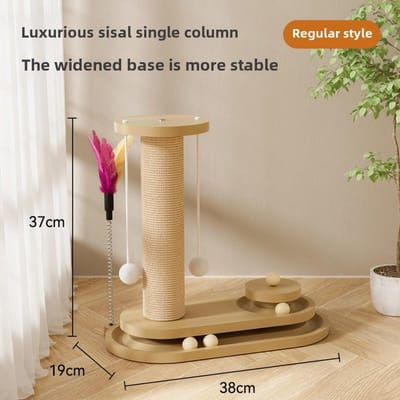 Colonne à griffer pour chat Griffoir pour chat Cadre d'escalade pour chat Pour réduire l'ennui Jouets pour chat Scrape beige