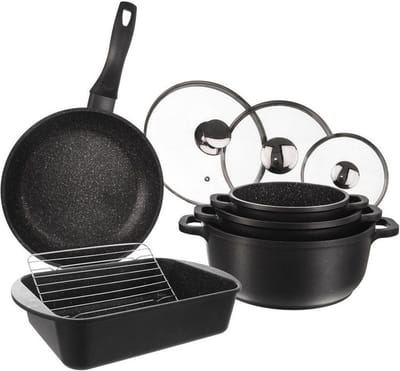 Kookpannenset Graniet GRANDE 9 delig - Kookpottenset - Pannenset