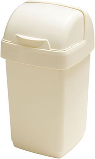 Afvalbak 'Nox' - Roll Top Prullenbak - 10 liter - Crème