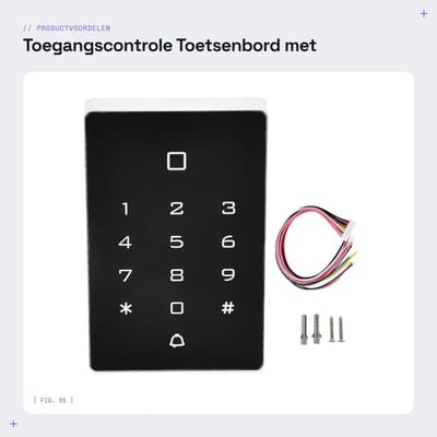 Dailygoods- Toegangscontroletoetsenbord Achtergrondverlichting - Deurtoegangscontrole - Aanraaktype - 2000 Gebruikers - Wiegand Toetsenbord - Drie Deuropeningsmethoden - Deuropener